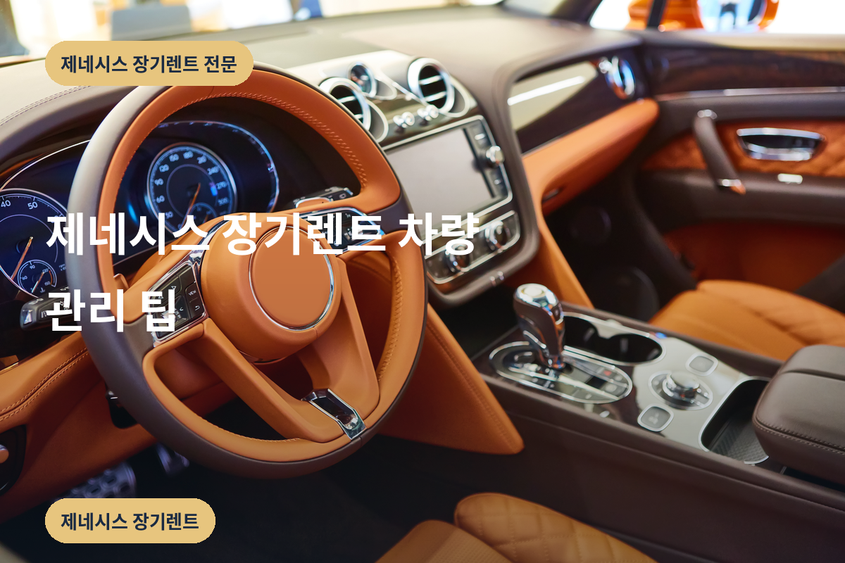 제네시스 장기렌트 차량 관리 팁